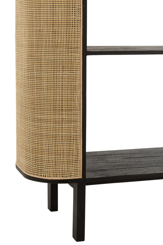 Rek Molly Exotisch Hout/Rotan Zwart