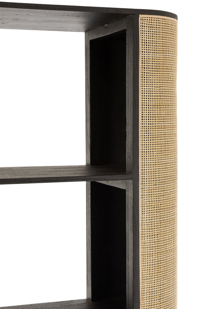 Rek Molly Exotisch Hout/Rotan Zwart