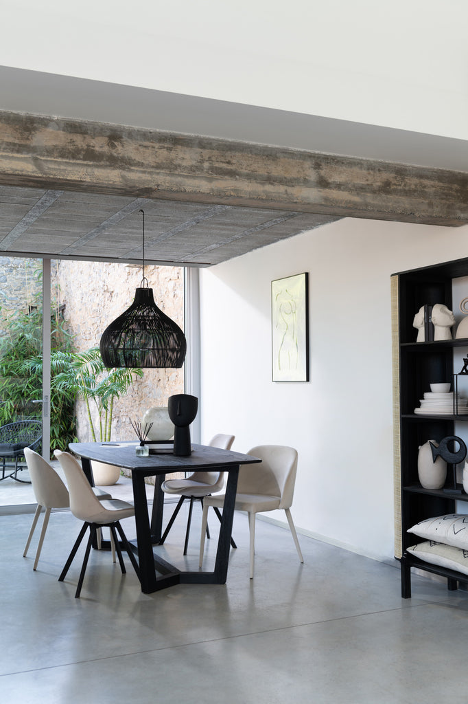 Rek Molly Exotisch Hout/Rotan Zwart