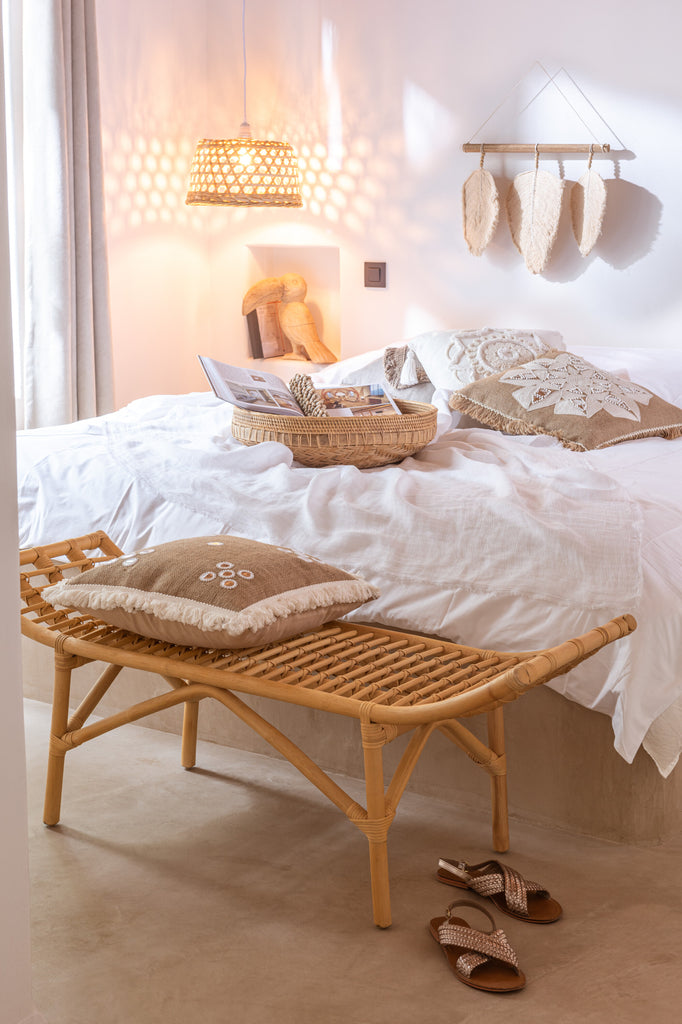 Set van 2 Schalen Rond Rotan Naturel