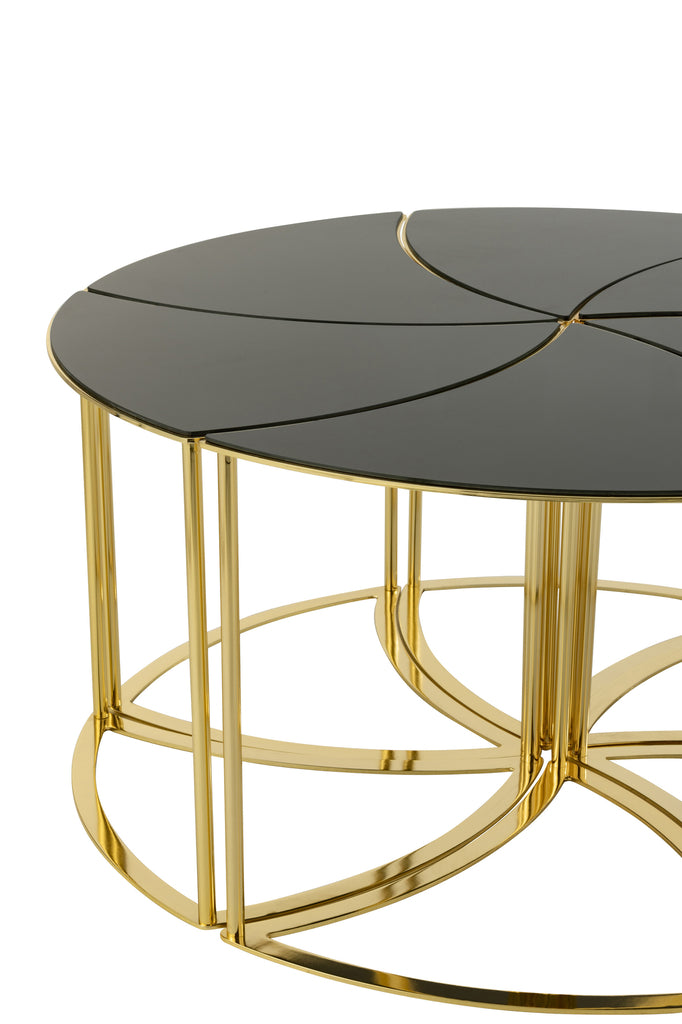 Set van 6 Tornado Goud Metaal/Glas