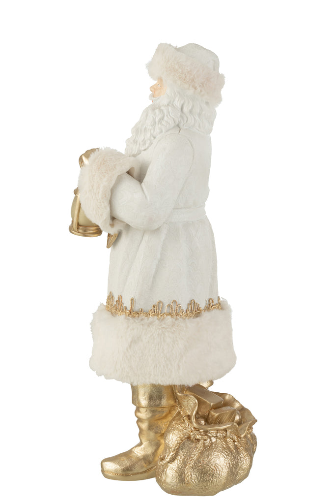Kerstman Poly Wit/Goud