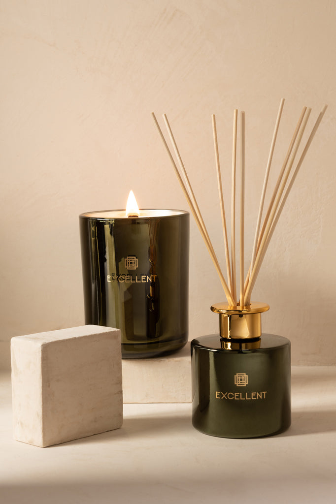 Geurolie+Sticks Excellent Bergamot Hout Groen