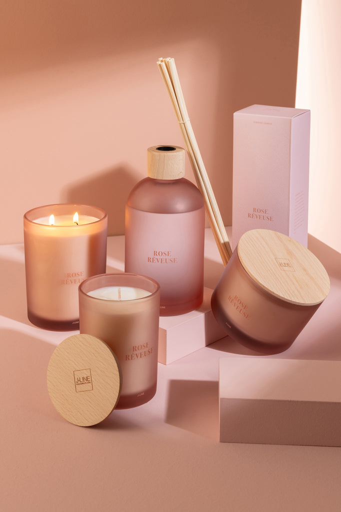 Geurkaars Accords Essentiels Rose Rêveuse-38H