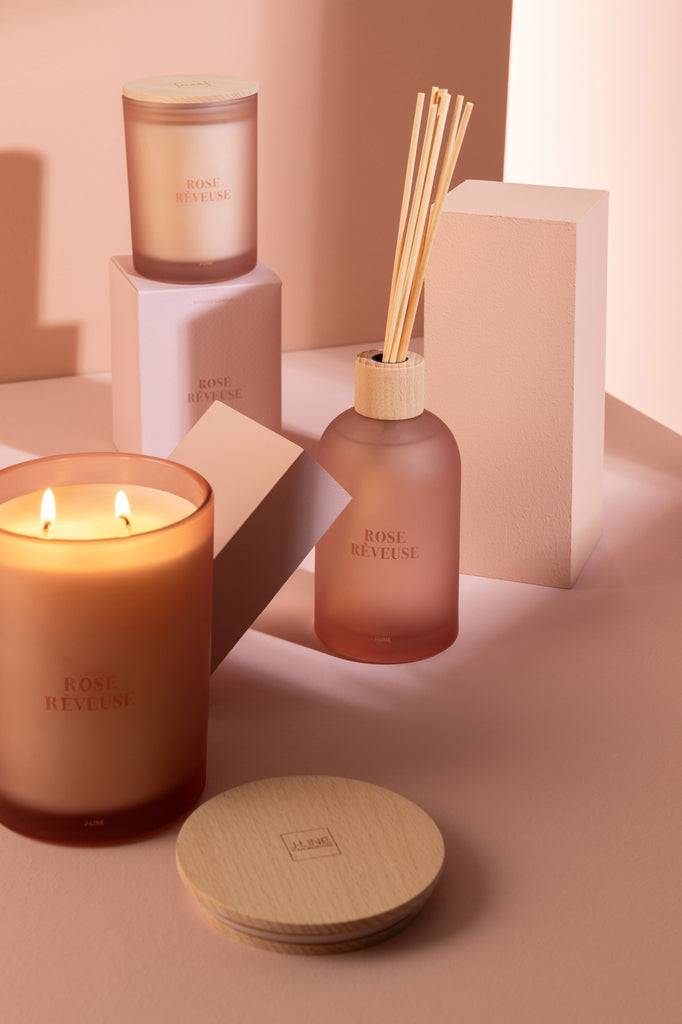 Geurkaars Accords Essentiels Rose Rêveuse-38H