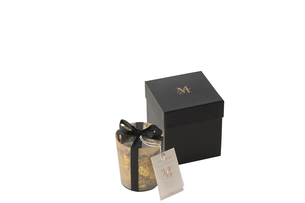 Geurkaars Deluxe Goud/Zwart Klein - 48 uur