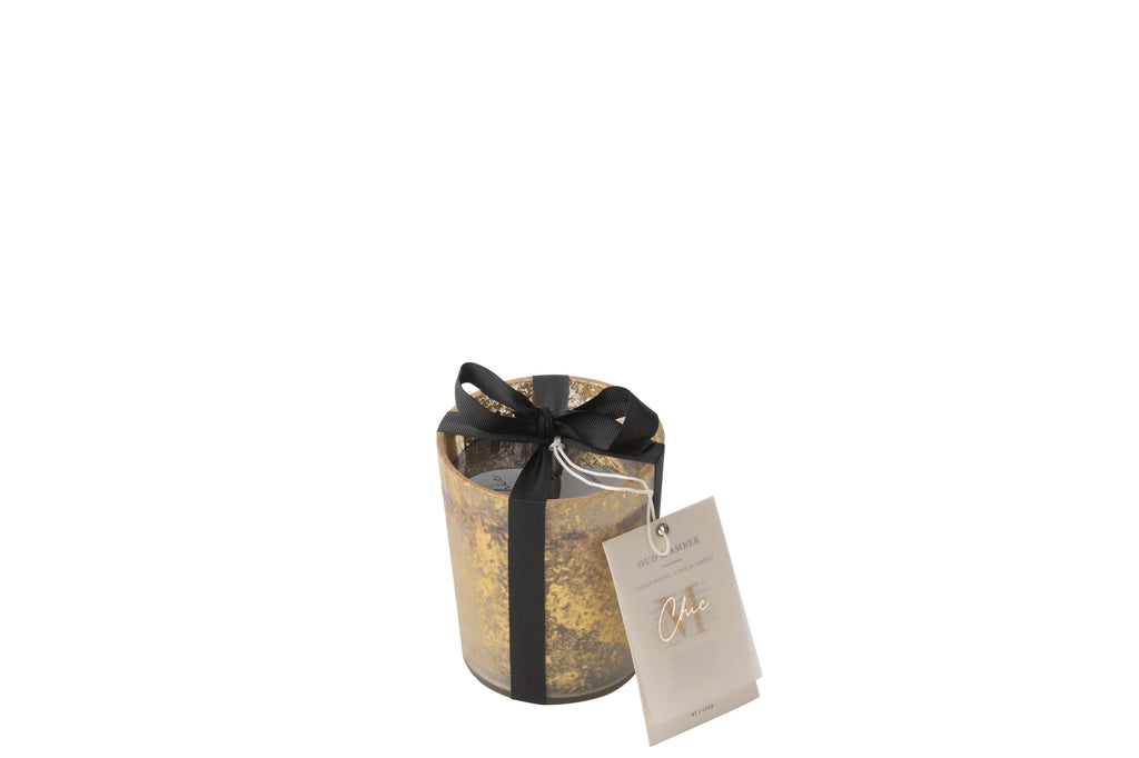 Geurkaars Deluxe Goud/Zwart Klein - 48 uur