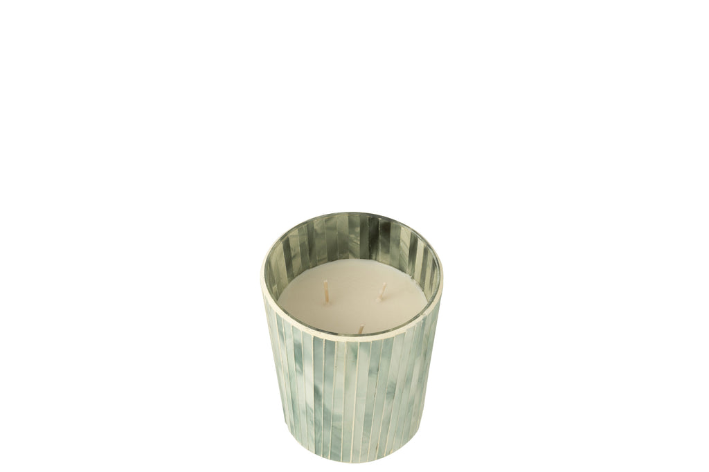Geurende Kaars Noa Seaside Bliss Lichtblauw Medium-55 Uur