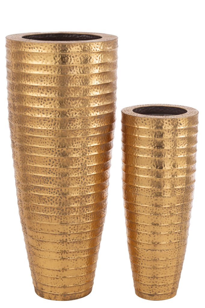 Set van 2 metalen vazen Egypte metaal goud