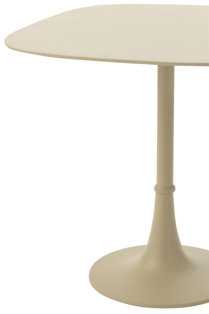 Set van 2 tafels vierkant aluminium ivoor