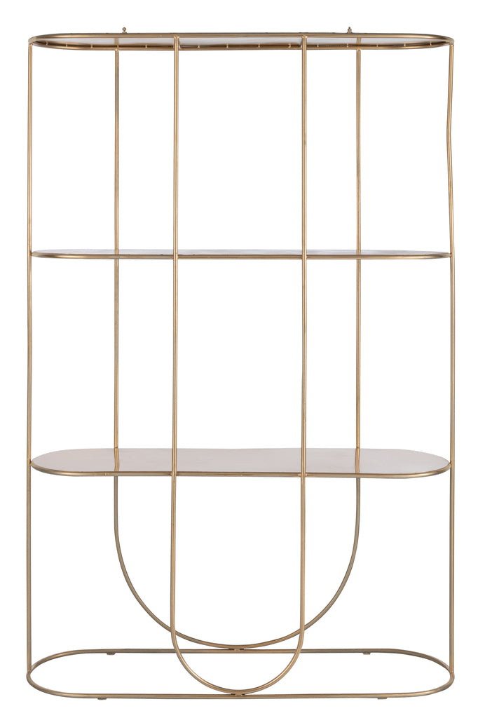 Plank 3 Planken+Curve Deco Metaal Goud
