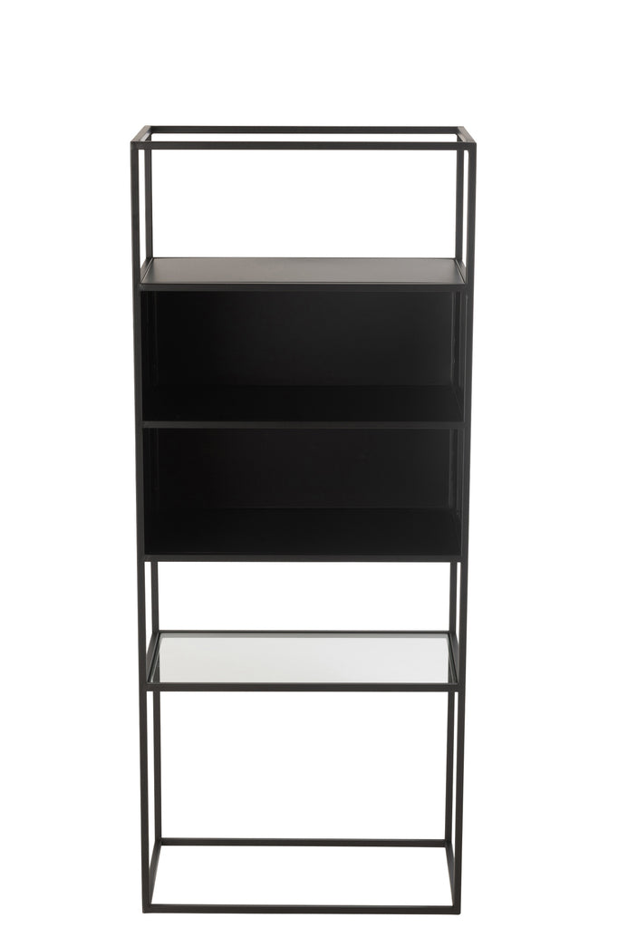 Plank Rechthoek Metaal/Glas Zwart