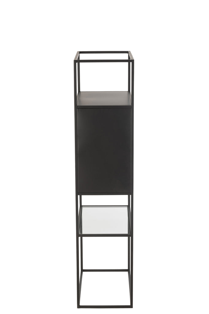 Plank Rechthoek Metaal/Glas Zwart