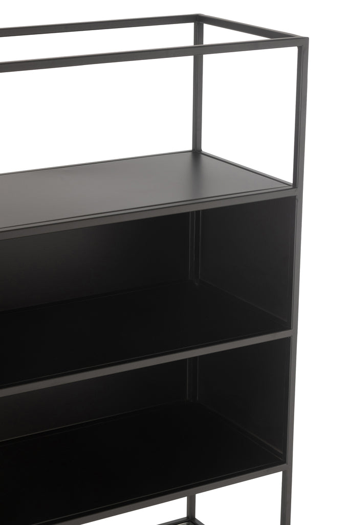 Plank Rechthoek Metaal/Glas Zwart