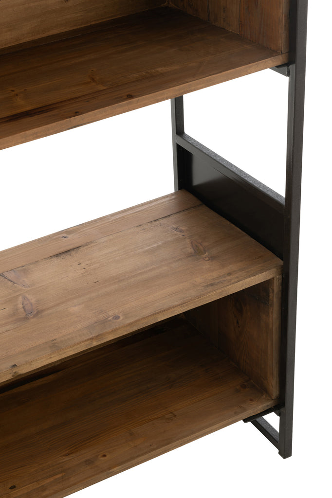 Plank Rustik Gerecycled Hout/Metaal Zwart/Natuurlijk Klein