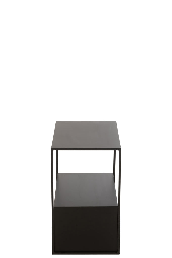 Bijzettafel Rechthoek Metaal/Mdf Zwart