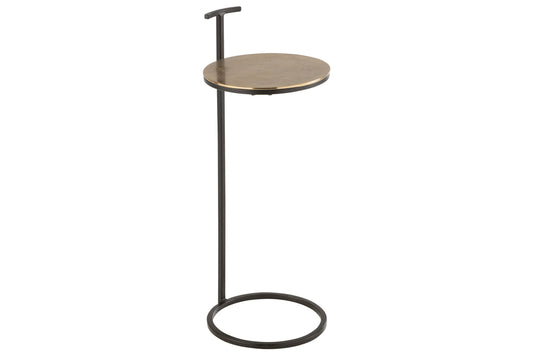 Bijzettafel Toni Aluminium/IJzer Goud/Zwart