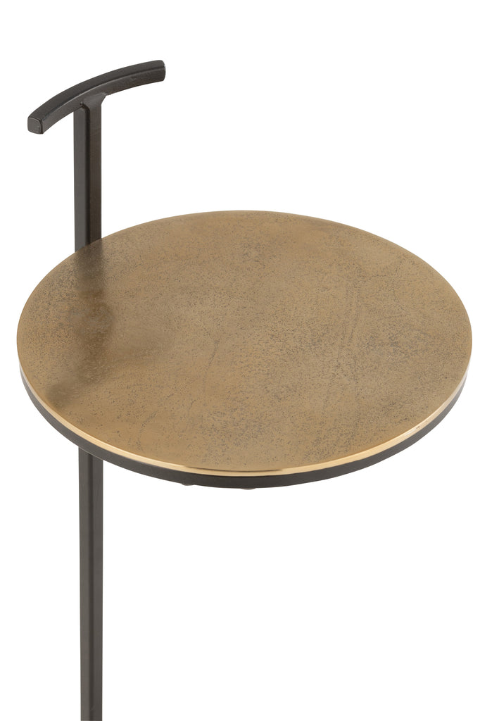 Bijzettafel Toni Aluminium/IJzer Goud/Zwart