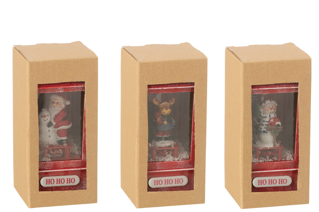 Sneeuwbol Lantaarn Led Kerst Hars Assortiment Van 3