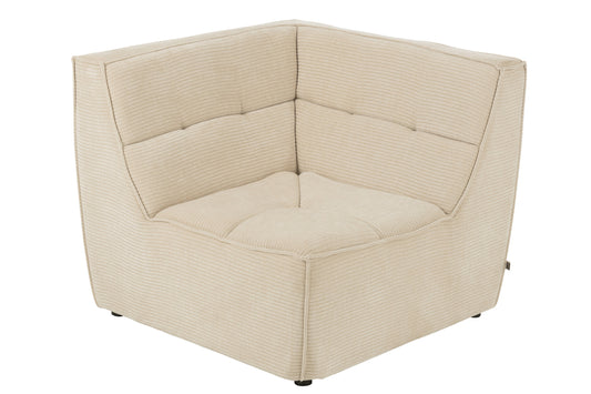 Sofa Hoekrooster Populierenhout/Schuim Beige