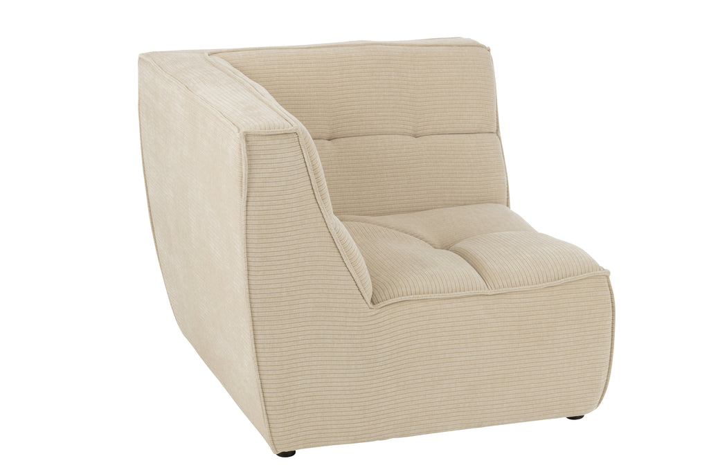 Sofa Hoekrooster Populierenhout/Schuim Beige