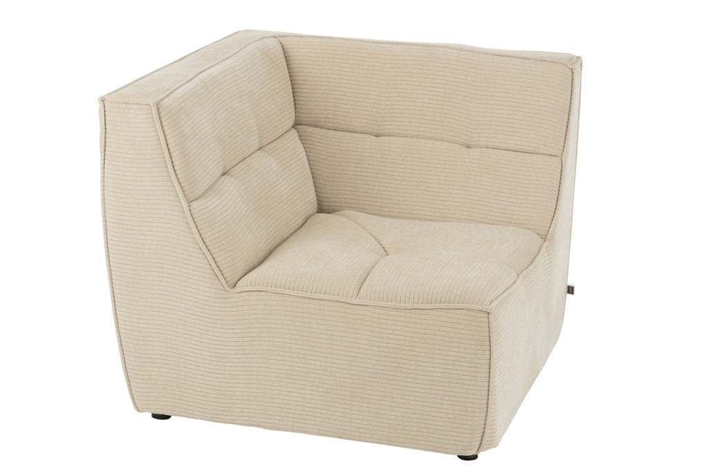 Sofa Hoekrooster Populierenhout/Schuim Beige
