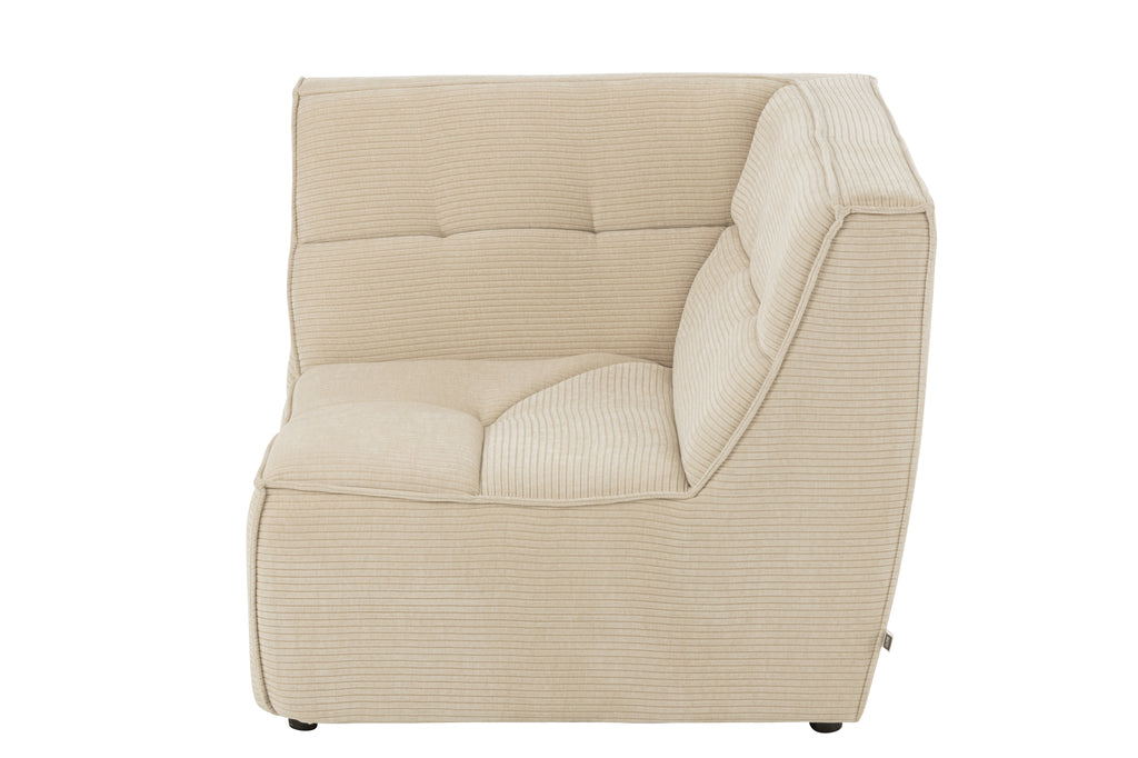 Sofa Hoekrooster Populierenhout/Schuim Beige