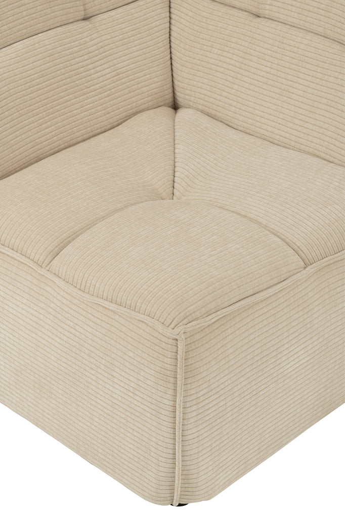 Sofa Hoekrooster Populierenhout/Schuim Beige