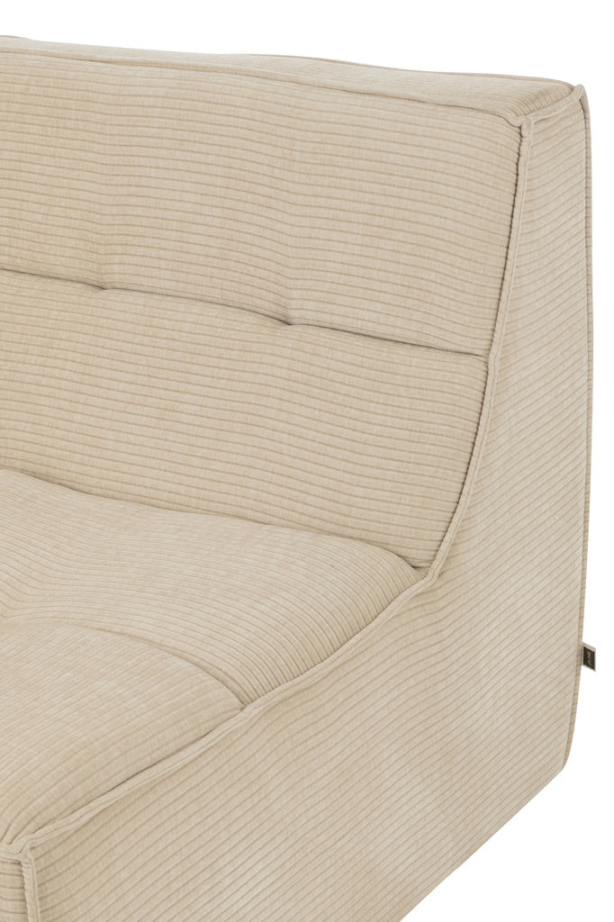 Sofa Hoekrooster Populierenhout/Schuim Beige