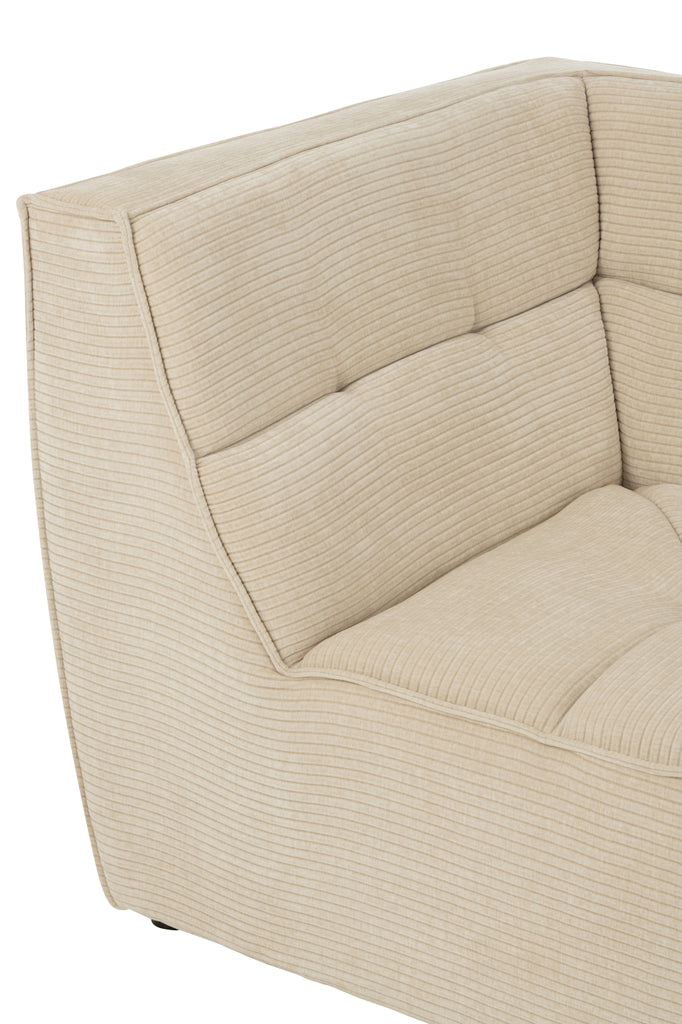 Sofa Hoekrooster Populierenhout/Schuim Beige