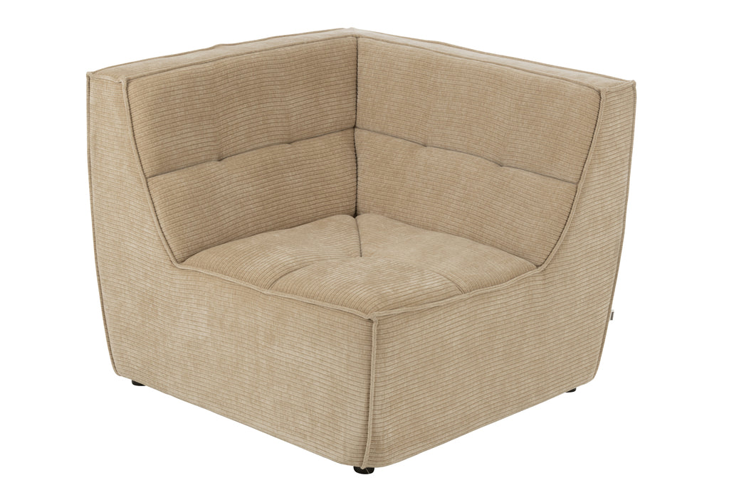 Sofa Hoekrooster Populierenhout/Foam Donkerbeige