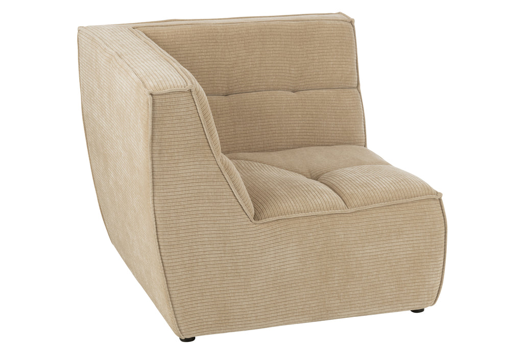 Sofa Hoekrooster Populierenhout/Foam Donkerbeige