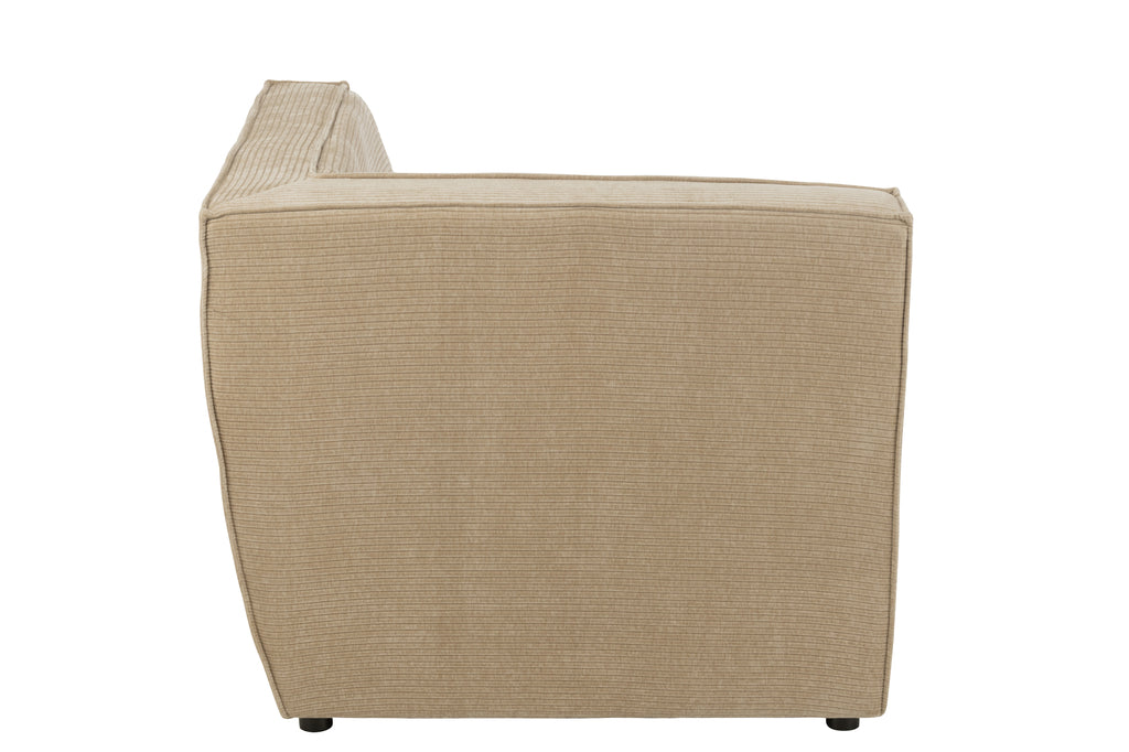 Sofa Hoekrooster Populierenhout/Foam Donkerbeige