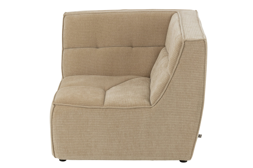 Sofa Hoekrooster Populierenhout/Foam Donkerbeige
