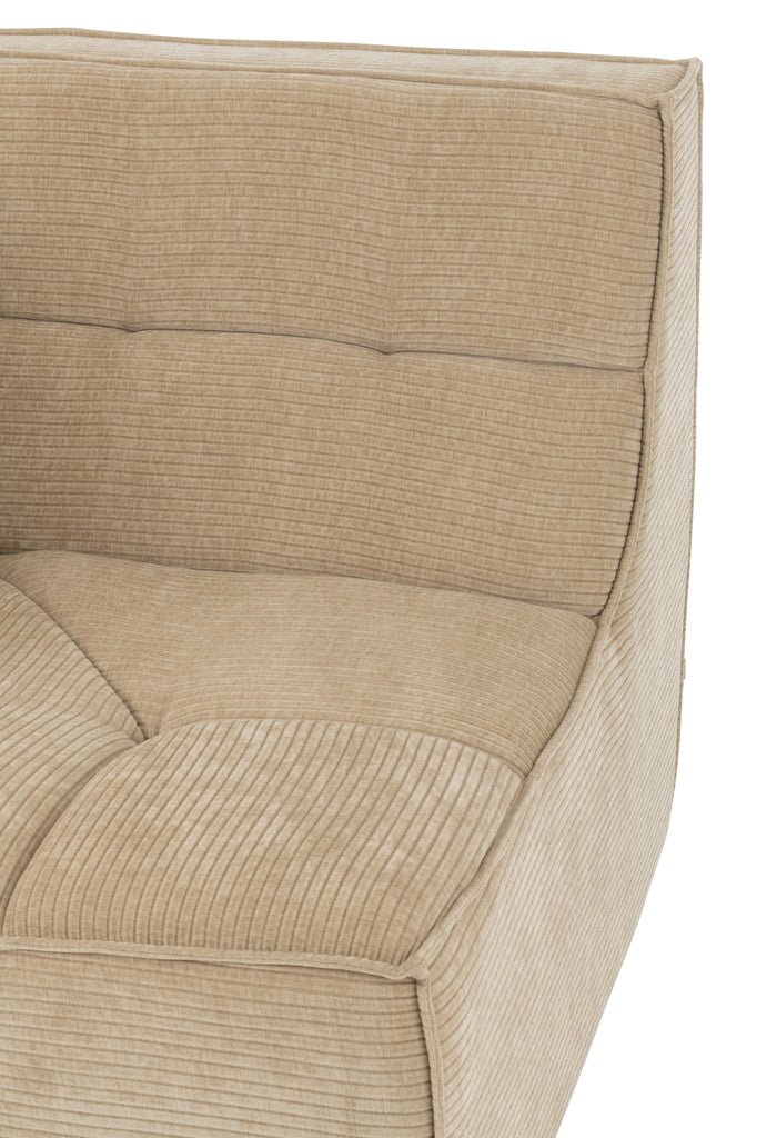 Sofa Hoekrooster Populierenhout/Foam Donkerbeige