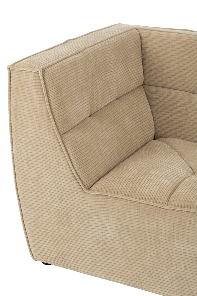 Sofa Hoekrooster Populierenhout/Foam Donkerbeige