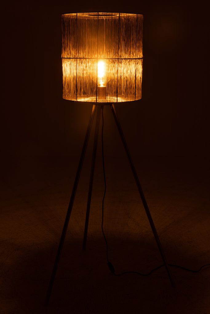 Staande lamp metaal antiek bruin groot