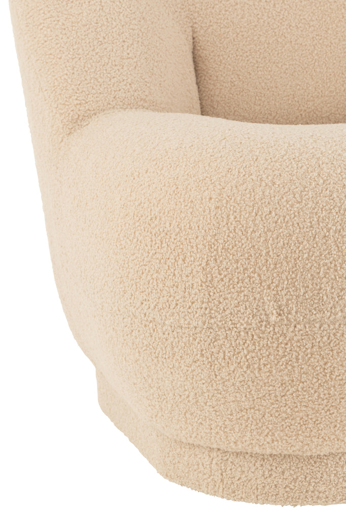 Krukje Teddy Fluweel Wit Warm Beige