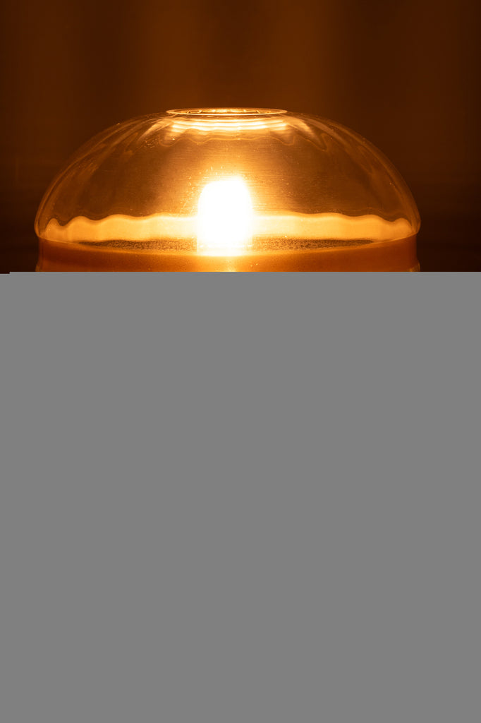 Tafellamp Ovaal IJzer/Glas Transparant/Goud