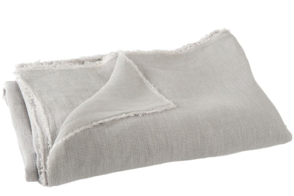Plaid Stonewashed Linnen Lichtgrijs