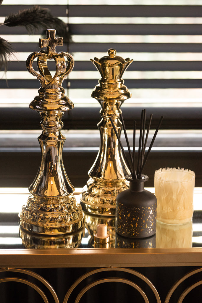 Theelichthouder Veren Glas Crème Klein