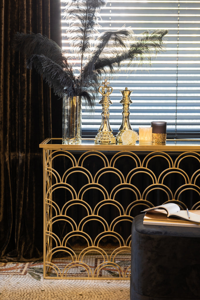 Theelichthouder Veren Glas Crème Klein