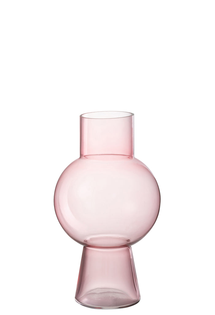 Vaas Bol Glas Licht Roze Medium