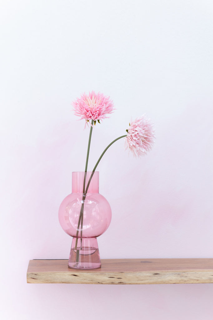 Vaas Bol Glas Licht Roze Medium