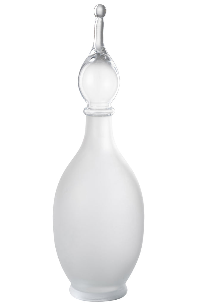 Vaas+Cap Phial Deco Jo Glas Transparant Groot
