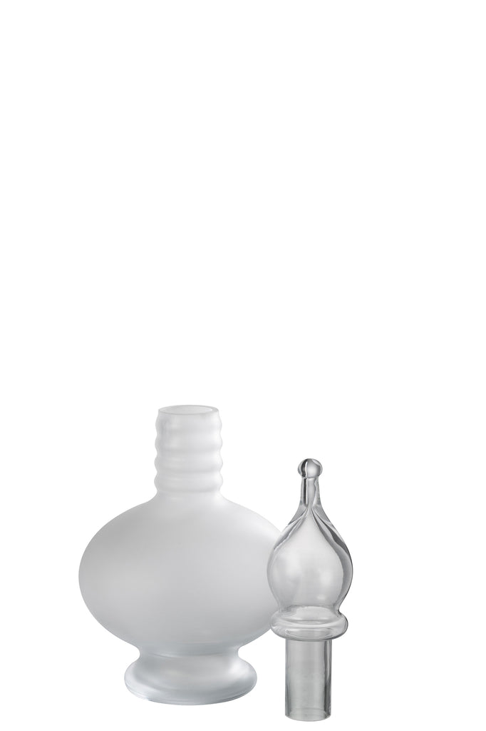 Vaas+Cap Phial Deco Joey Glas Transparant Klein