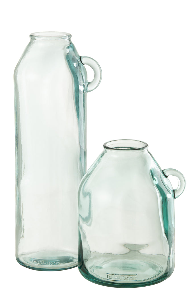 Vaas Handvat Cilinder Gerecycled Glas Groot