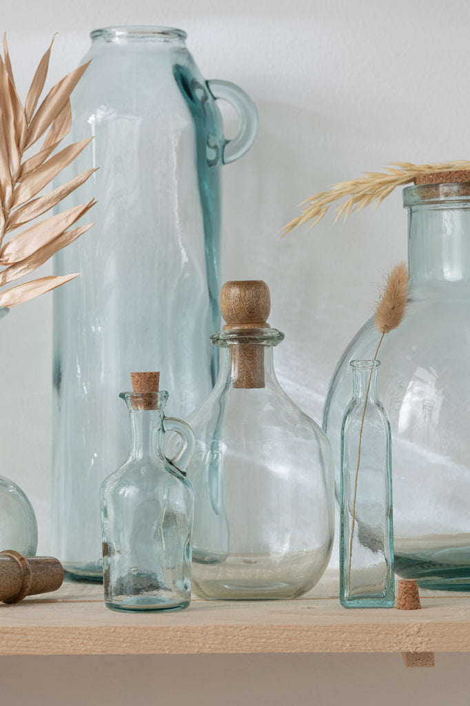 Vaas Handvat Cilinder Gerecycled Glas Groot