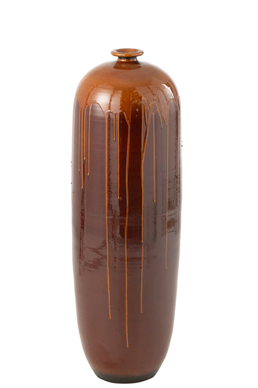 Vaas Lee Terra Shiny Bruin//Oranje Groot