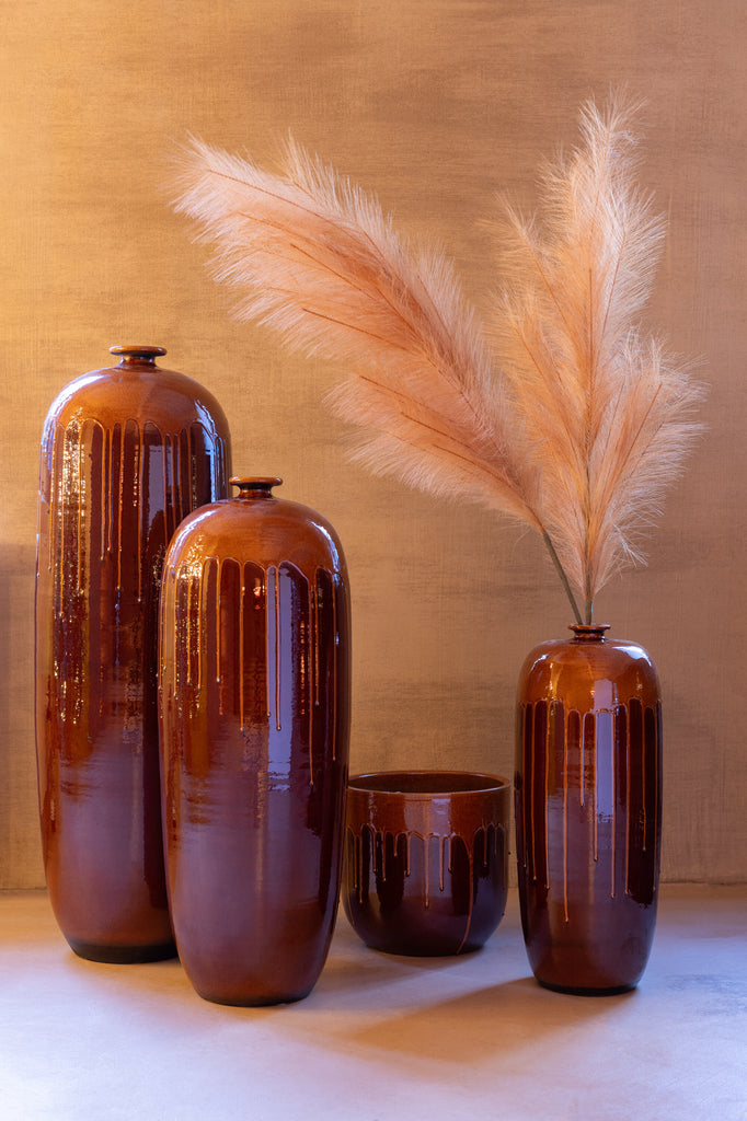 Vaas Lee Terra Shiny Bruin//Oranje Groot